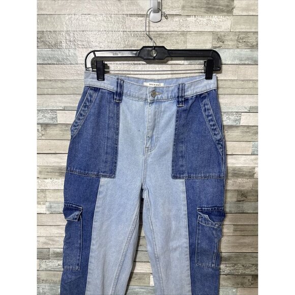 Women’s Pacsun Denim Jeans Patch Work Cargo Style Size 27 - Picture 8 of 16